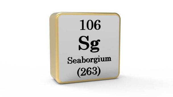 3d Seaborgium Element Sign. Image de stock. - Photo, image