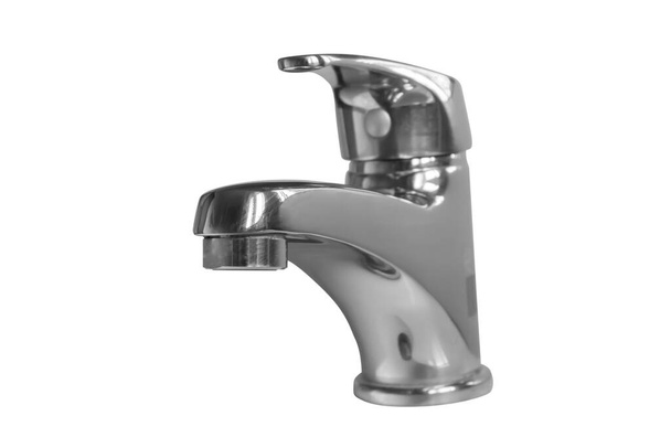 tap silver  clean bathroom closeup. - Foto, Imagen