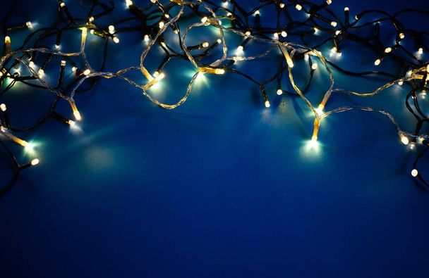 colorful christmas lights holiday background - Photo, Image
