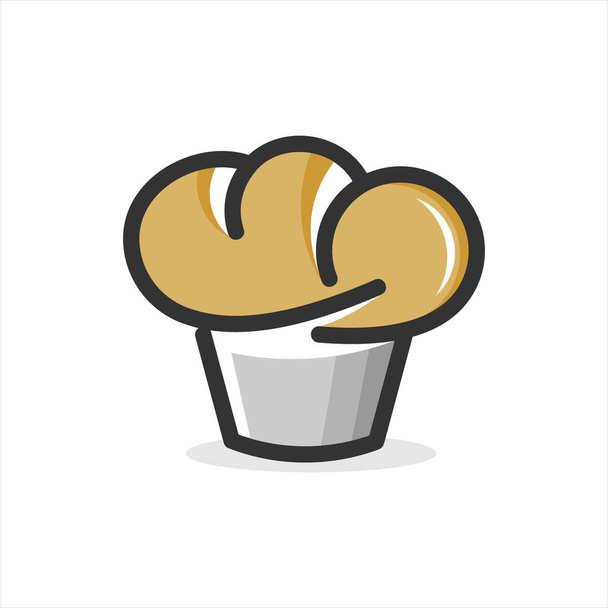 torta muffin vettore panetteria e pasticceria logo cibo industriale design elemento dolce icona modello idea - Vettoriali, immagini