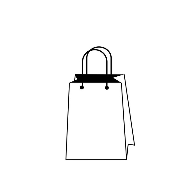 Bevásárlótáska ikon készlet vonal firka szimbólumok - Fotó, kép