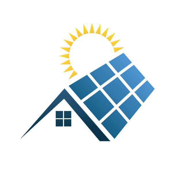 solar panels roof icon vector button symbol concept vector. - Vektori, kuva