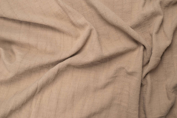 Pamut bézs szövet minta. Felülnézet.  - Fotó, kép