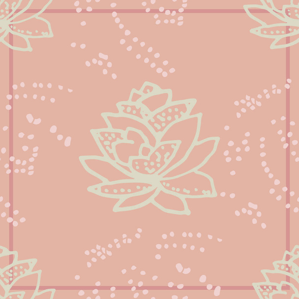 Mockup for decorating a ribbon on social networks. Background in pastel colors with flowers. Vector illustration. - ベクター画像