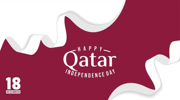 Projeto de fundo do dia da independência do Qatar com cores da bandeira do Qatar. Bom modelo para o Dia Nacional do Catar. - Vetor, Imagem