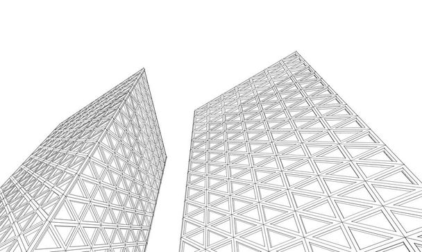 Architektur abstrakt geometrischer Hintergrund 3D-Grafiken - Foto, Bild