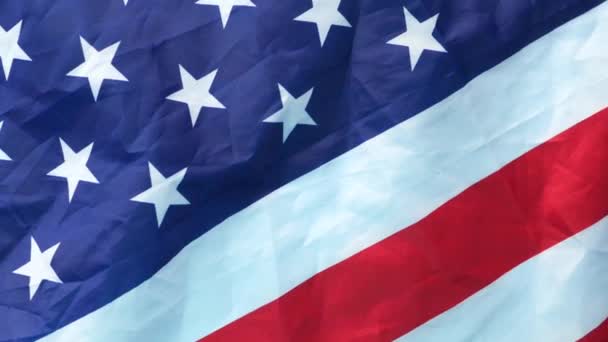 αμερικανική σημαία σε μαύρο φόντο με αντίγραφο χώρου , - Πλάνα, βίντεο