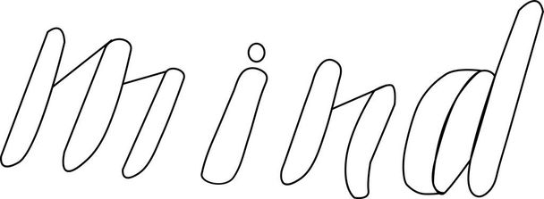 Beyaza izole edilmiş zihin-el çizilmiş harfler. Stok vektör illüstrasyonu. - Vektör, Görsel