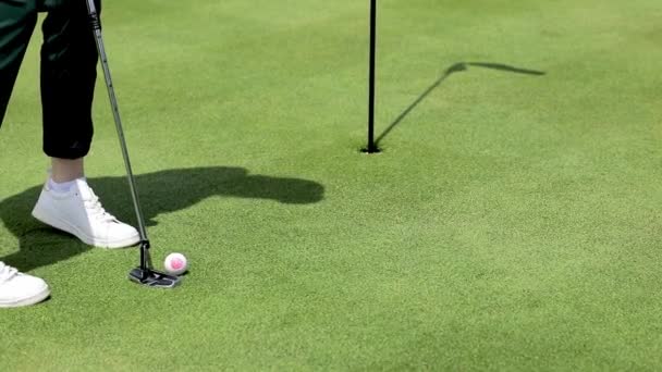 Recreación al aire libre Estilo de vida Actividad Profesional Golf Jugando Hombre Caucásico - Imágenes, Vídeo