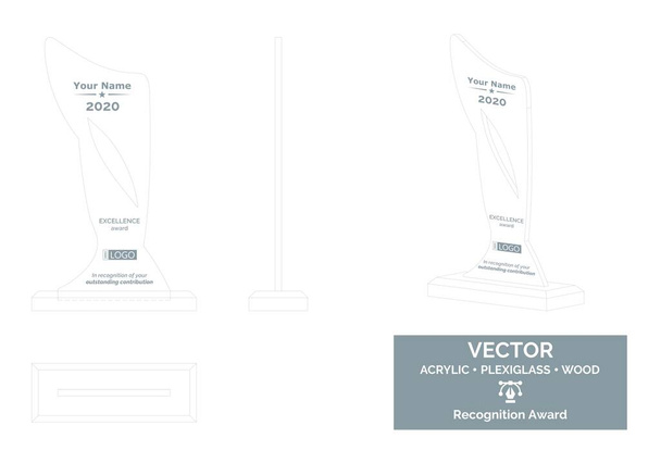 Abstract Trofee Vector Template, Trofee Onderscheidingsprijs, Erkenningsprijs - Vector, afbeelding