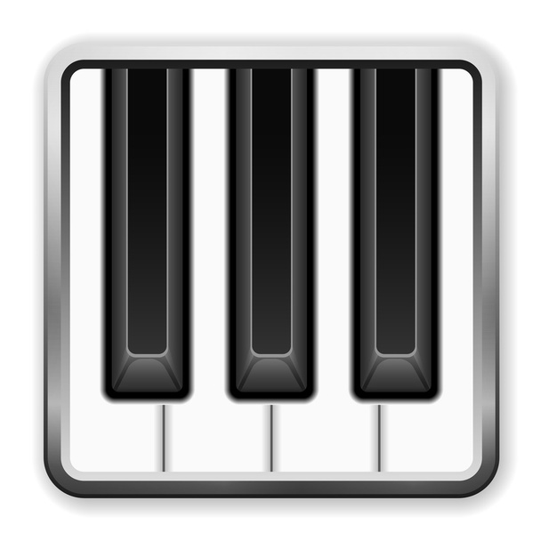 piano music icon - Вектор, зображення