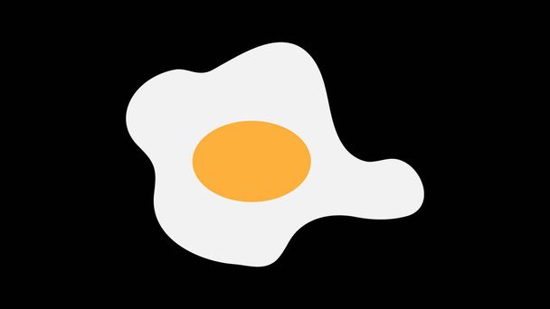 Gebratene Eier oder Rührei mit Wurst oder Frankfurter, Logo-Design. Essen und Trinken, Frühstück, Gastronomie und Restaurant, Vektordesign und Illustration - Vektor, Bild