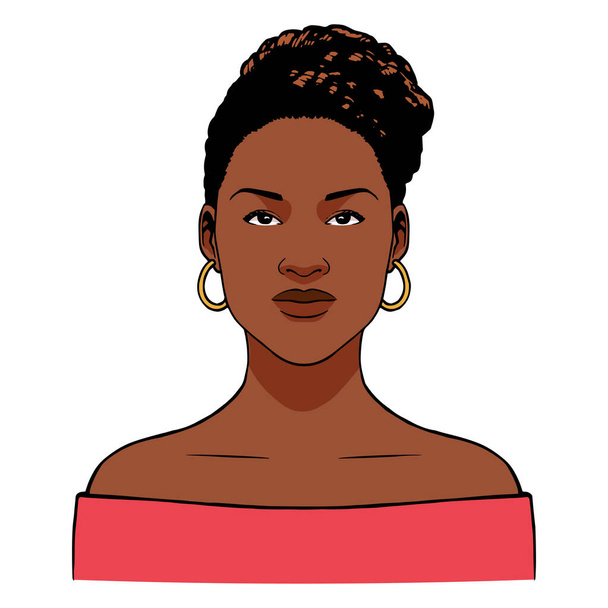 Eristetty afro amerikkalainen nainen - Vektori, kuva