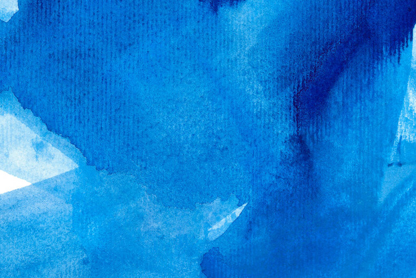 Sfondo acquerello astratto azzurro. Gradiente di acquerello monocromatico. - Foto, immagini