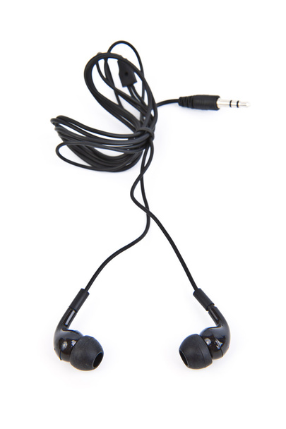 black headphones isolated. - Photo, Image