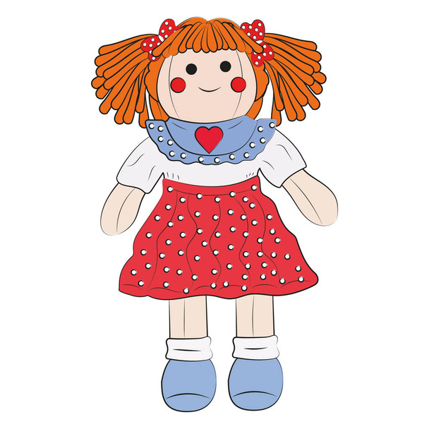 Toy Doll. Cartoon Dolly - Vector, Image