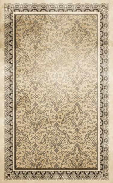 Old paper with elegant decorative border and vintage ornament. - Photo, image