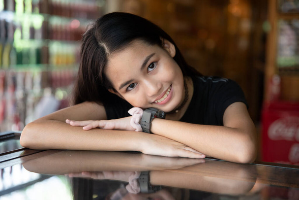 portrait of young charming beautiful girl  with smile, authentic moments of real emotion. - Photo, Image