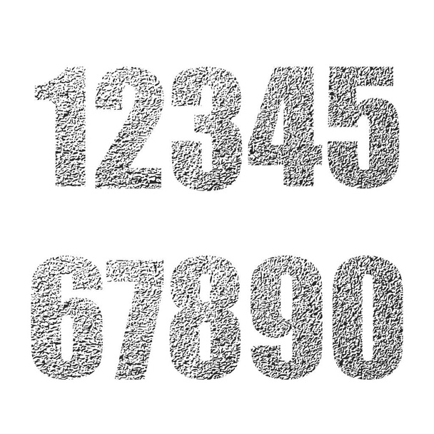Logo simgeleri ayarlandı. Sayılar silueti simgeler. Satır biçimi harfi, modern sayılar. - Vektör, Görsel