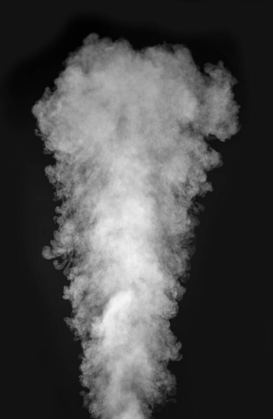 Абстрактний чорно-білий дим над чорним тлом
 - Фото, зображення