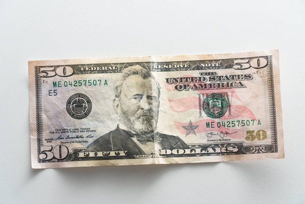 Dollar bill. banknote on white isolated background - Zdjęcie, obraz