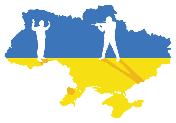 ウクライナの紛争のイラスト - ベクター画像