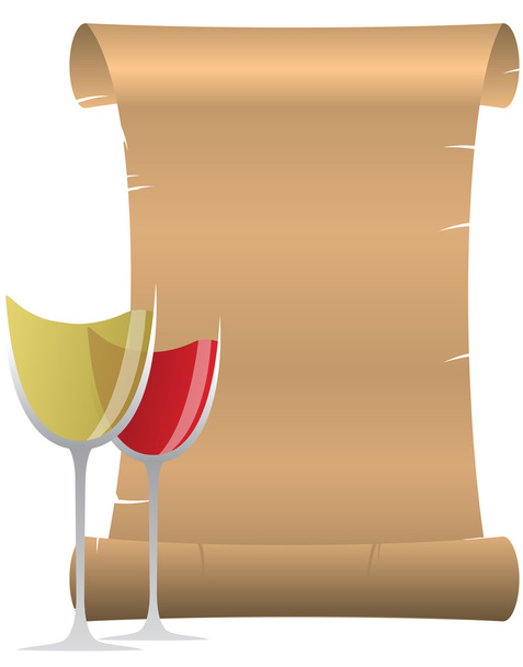 pergamino de vino
 - Vector, imagen