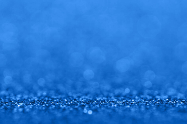 Blue Christmas abstract blurred  background. - Fotó, kép