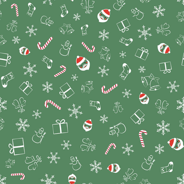 Seamless Pattern With Elements Of Christmas. - Vecteur, image