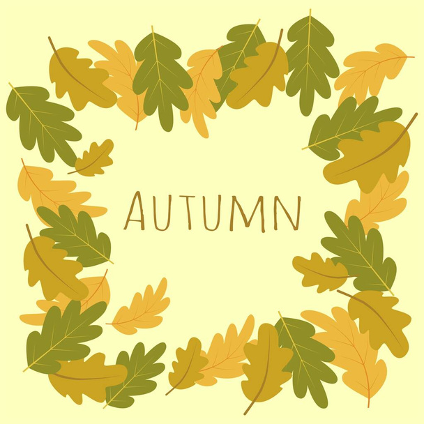 Hand drawn autumn leaves background - Vecteur, image