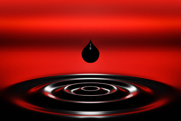 3D иллюстрация черного петролея - Фото, изображение