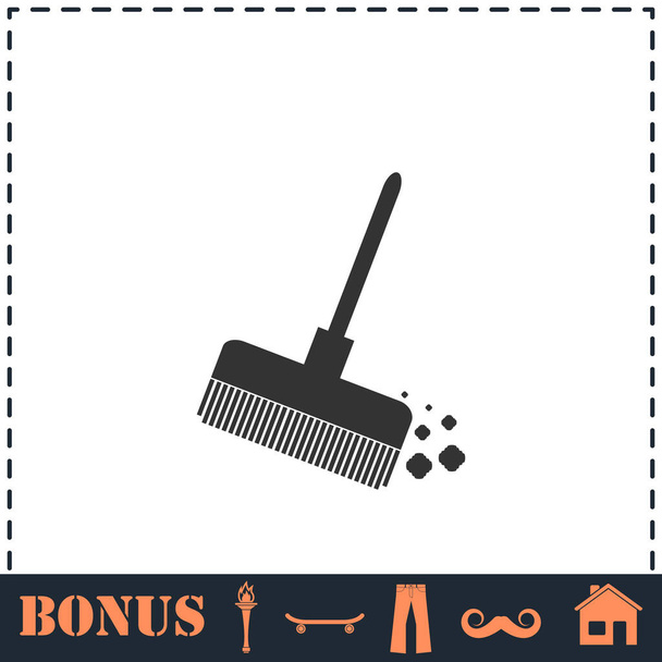 Mop bucket icon flat. Simple vector symbol and bonus icon - Vector, Image