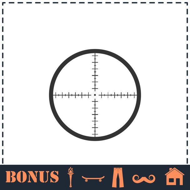Aim icon flat. Simple vector symbol and bonus icon - Vector, Image