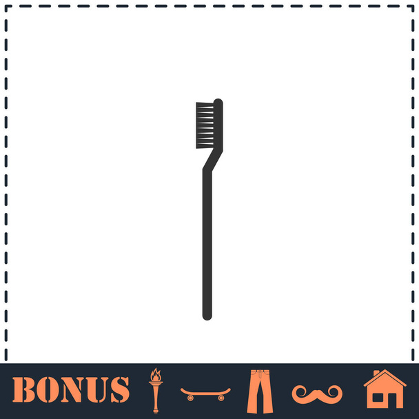 Icona dello spazzolino piatto. Simbolo vettoriale semplice e icona bonus - Vettoriali, immagini