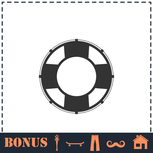 Ícone Lifebuoys plano. Símbolo vetorial simples e ícone de bônus
 - Vetor, Imagem