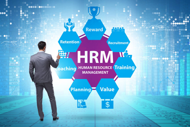 HRM – ビジネスマンとの人事管理コンセプト - 写真・画像