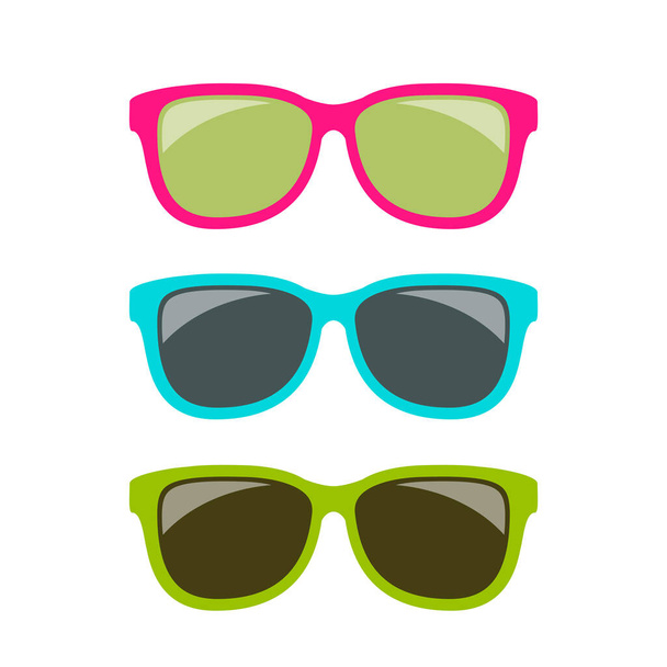Funky style colorful sun glasses - Vector, imagen