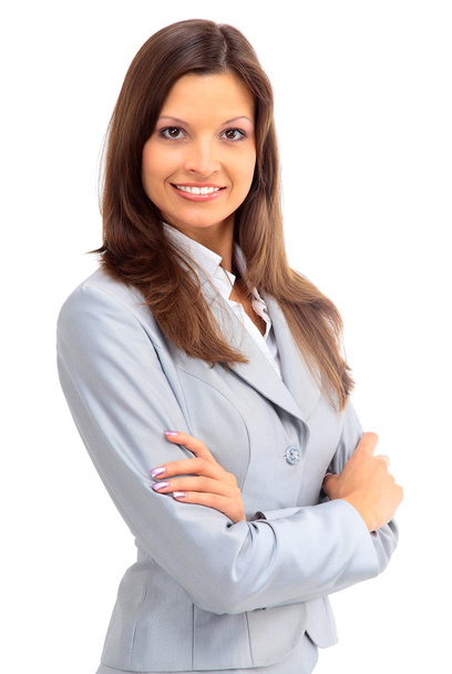 Business woman. Isolated over white background - Photo, image