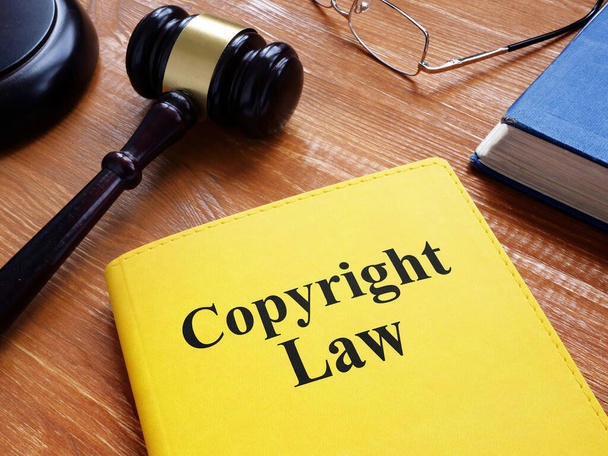 Szerzői jog törvény látható az üzleti fotó segítségével a szöveg - Fotó, kép