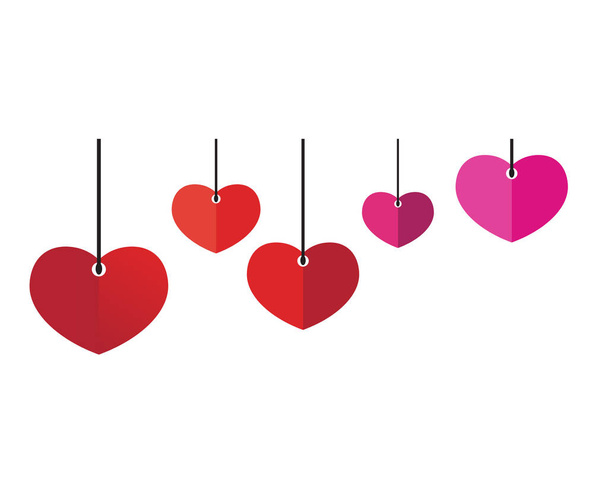 Liefde Logo en Valentijnsdag symbolen Vector Template pictogrammen ap - Foto, afbeelding