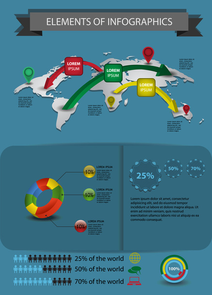 Elements of infographics - Vektor, obrázek