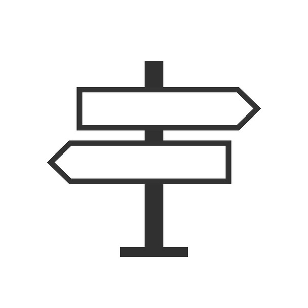 Знак дорожного знака со стрелками влево и вправо - Вектор,изображение