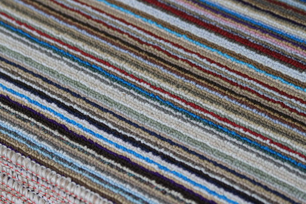 Front door carpet in various colored lines - Photo, Image