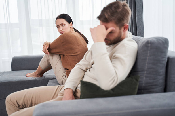 Frustrated boyfriend thinking of family conflicts - Фото, зображення