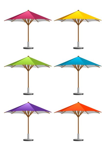 piaci esernyők - Vektor, kép