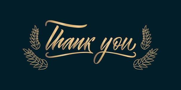 Thank You handwritten inscription. Thank You letter and thanksgiving typography. Vector design for banner, backdrops, posters, greeting cards. Vector calligraphy. - ベクター画像