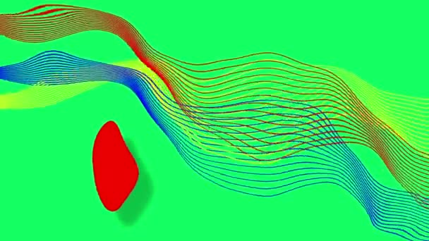  animatie minimale bewegingskunst van abstracte golvende lijnen - Video
