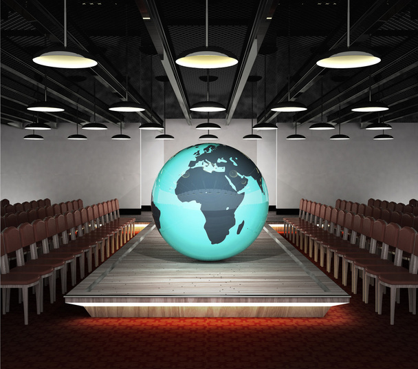 Africa earth globe situated on fashion podium - Photo, Image