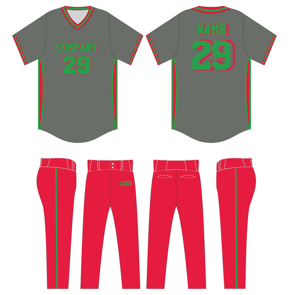 Personalizado jersey de béisbol plantilla uniforme simulan vector  - Vector, imagen
