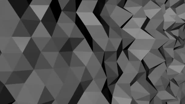 oscuro negro bajo poli fondo abstracto - Metraje, vídeo